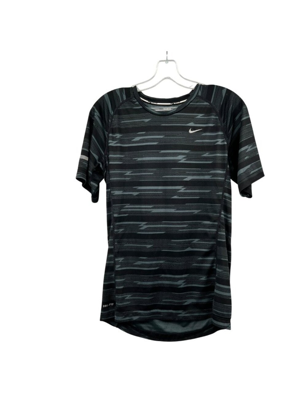 Nike Running Dri Fit Womens Active T-Shirt Black/Gray Size Small
